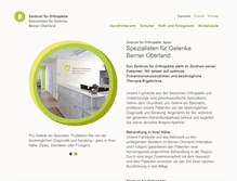 Tablet Screenshot of orthopaedie-berner-oberland.ch